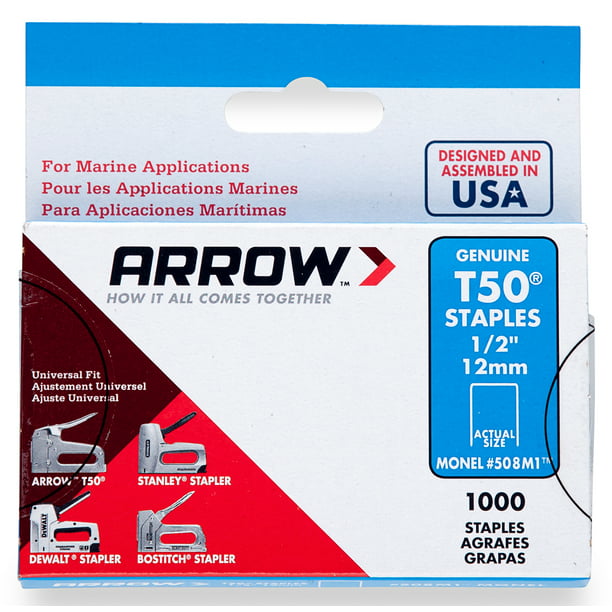 Arrow Fastener 508M1 Stpl T50 Monel 1/2 